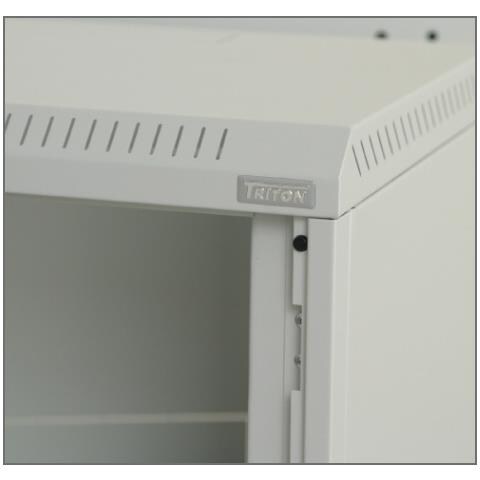 19" Rack Wall-mount 9U / 500 glass door, A muro, Grigio, 600 x 515 x 500 mm - Foto 3